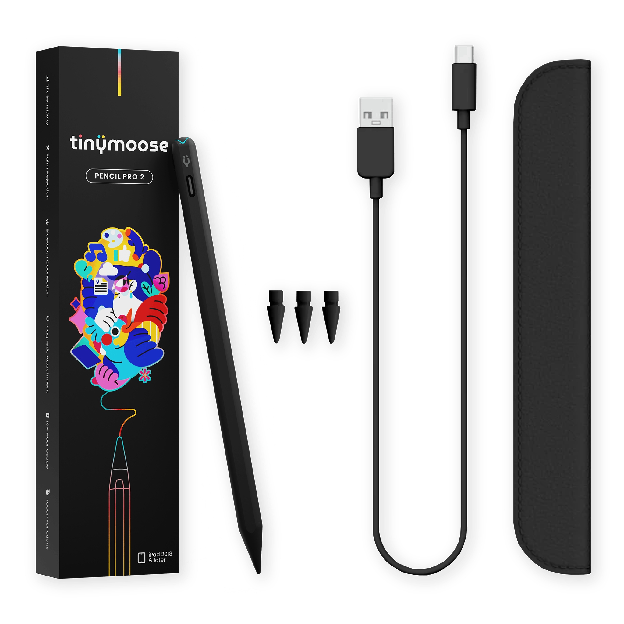 Pencil Pro 2 | Midnight Black - With Gesture Controls