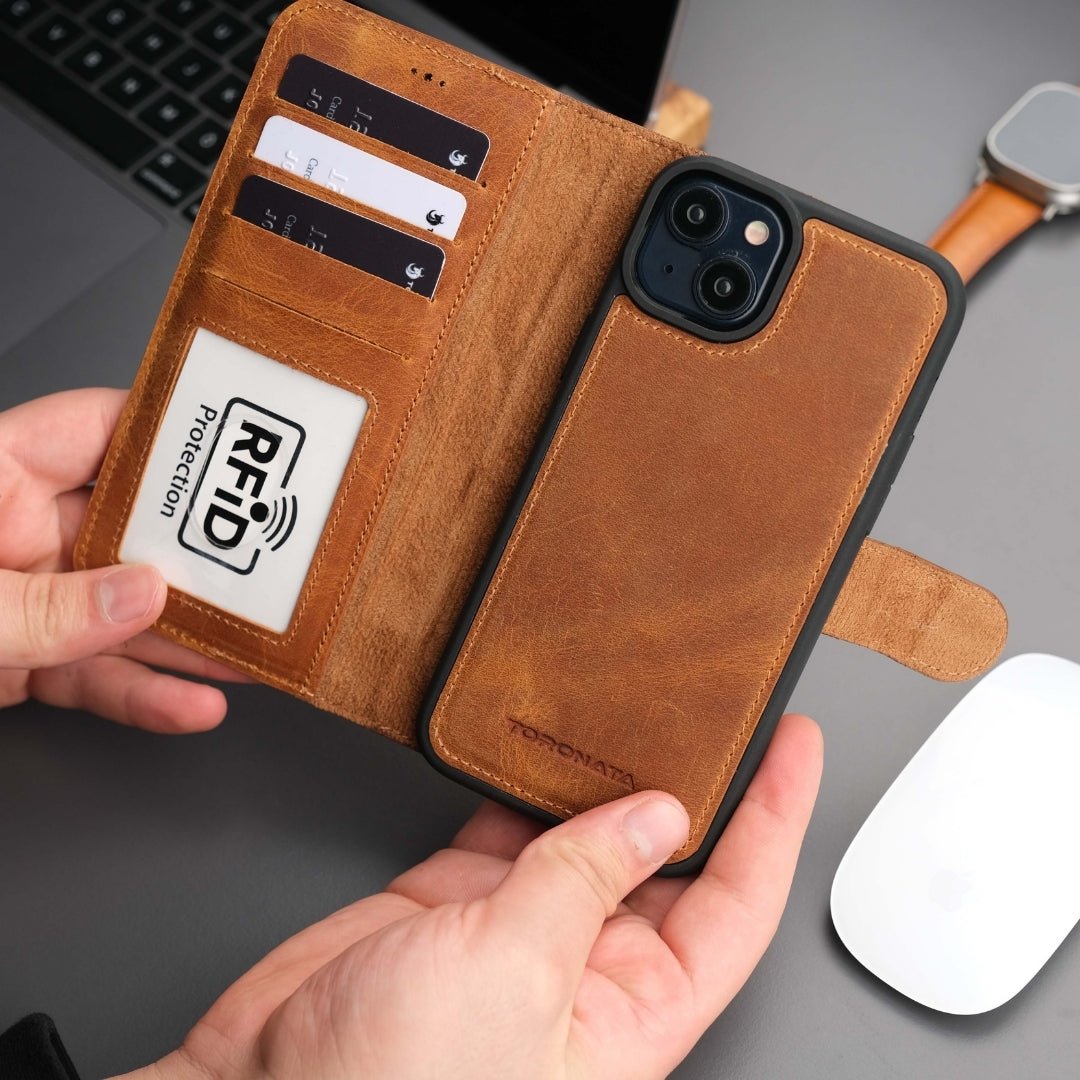 Casper iPhone 16 Wallet Case Leather MagSafe