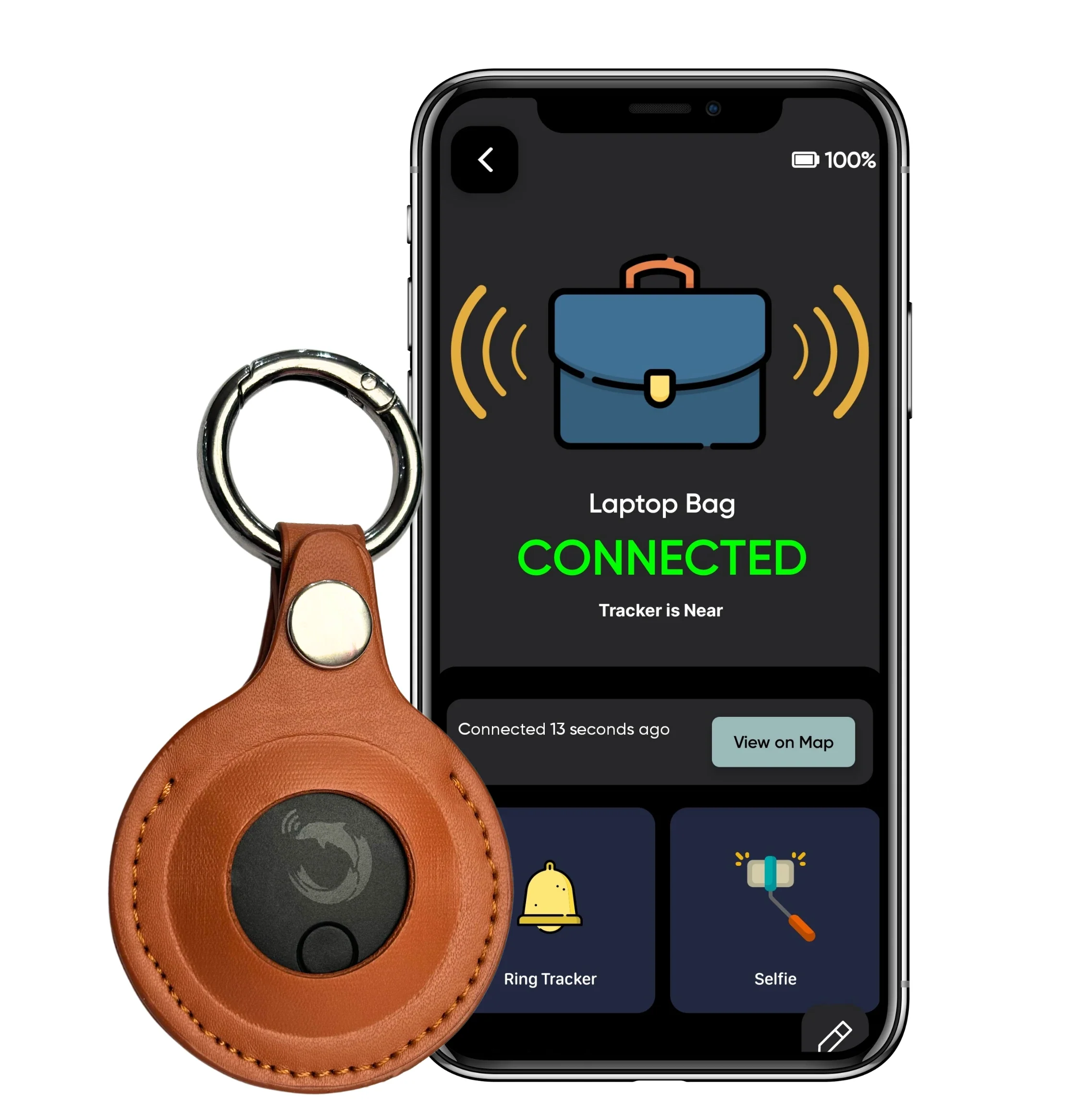 Dolphin Smart Bluetooth Tracker Pro with Leather Case