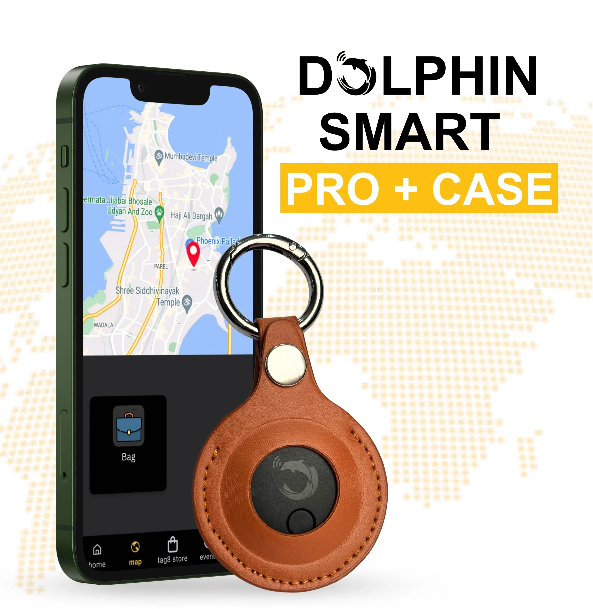 Dolphin Smart Bluetooth Tracker Pro with Leather Case