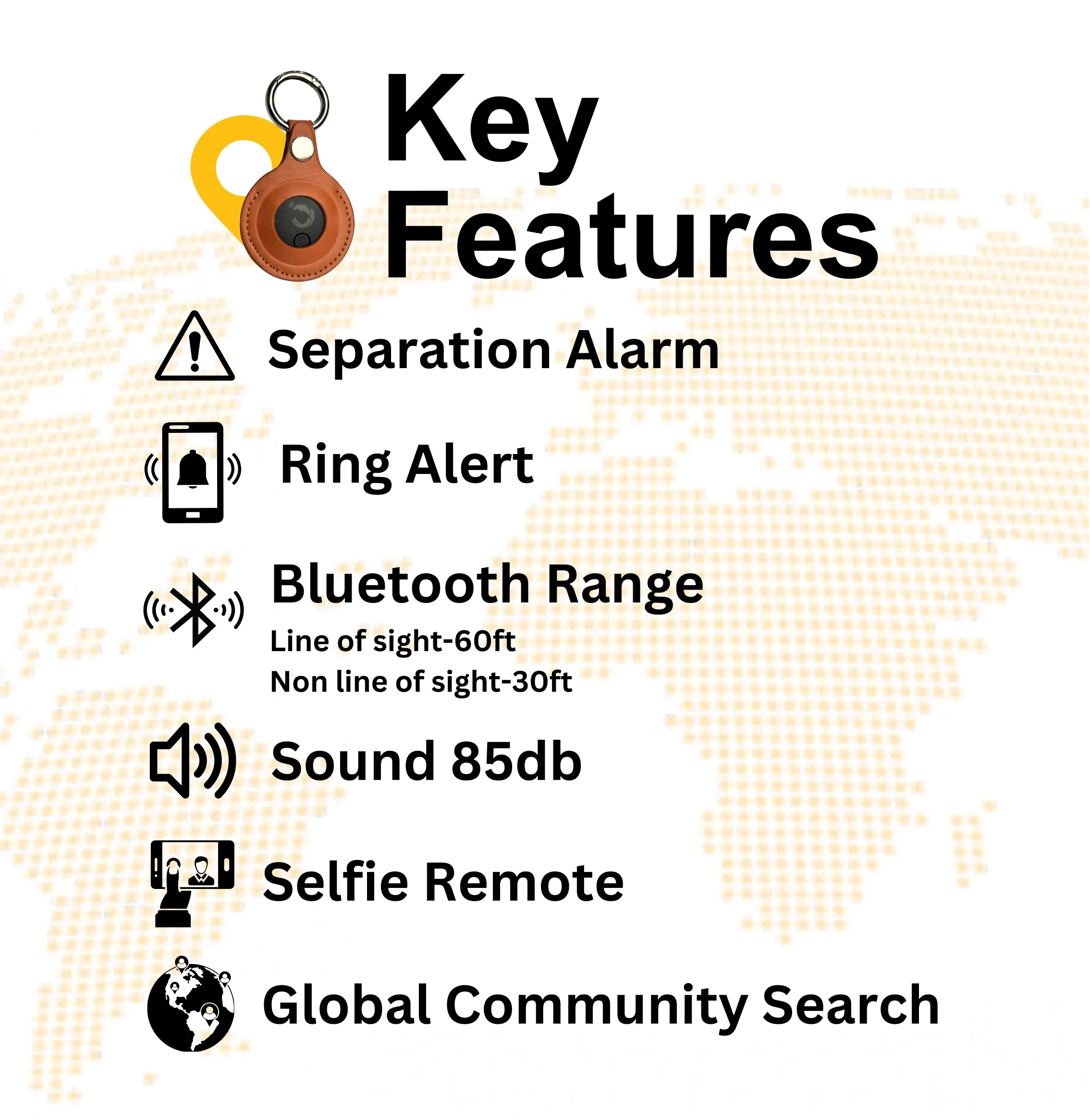 Dolphin Smart Bluetooth Tracker Pro with Leather Case